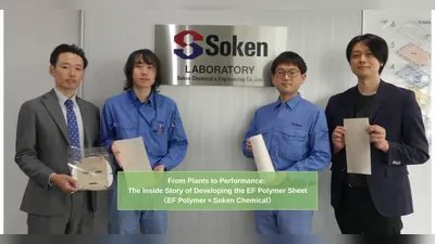 Equipos de EF Polymer y Soken Chemical con las láminas desarrolladas conjuntamente